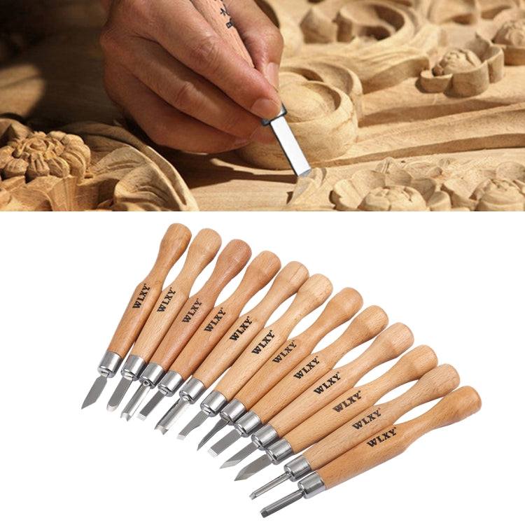 WLXY 12 PCS / Set Wood Carving Chisels Knife Basic Woodcut Working Handmade Rubber Stamps Hand Tools by WLXY