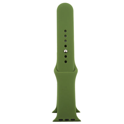 For Apple Watch Ultra 49mm & Watch Ultra 2 49mm / Series 9&8&7 45mm / SE 3&SE 2&6&SE&5&4 44mm / 3&2&1 42mm 3 in 1 Rubber Watch Band with Pin Buckle (Pinewood Green) by bashfashion