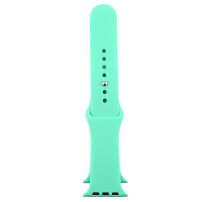 For Apple Watch Ultra 49mm & Watch Ultra 2 49mm / Series 9&8&7 45mm / SE 3&SE 2&6&SE&5&4 44mm / 3&2&1 42mm 3 in 1 Rubber Watch Band with Pin Buckle(Leave Fragrant Green) by bashfashion