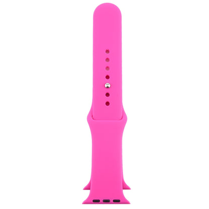 For Apple Watch Ultra 49mm & Watch Ultra 2 49mm / Series 9&8&7 45mm / SE 3&SE 2&6&SE&5&4 44mm / 3&2&1 42mm 3 in 1 Rubber Watch Band with Pin Buckle(Rose Red) by bashfashion