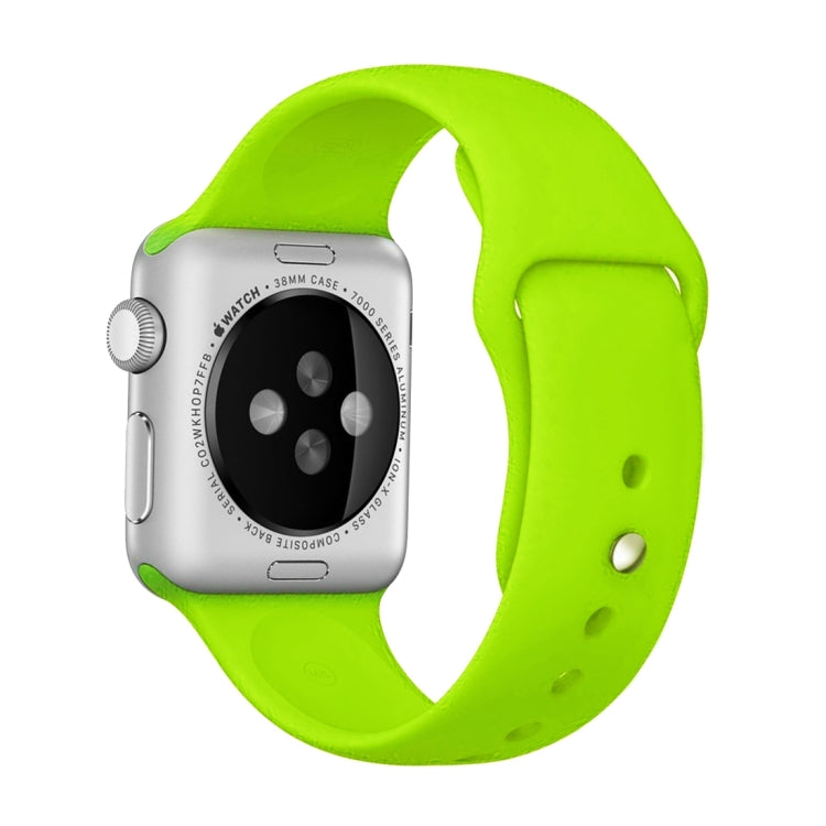 For Apple Watch Ultra 49mm & Watch Ultra 2 49mm / Series 9&8&7 45mm / SE 3&SE 2&6&SE&5&4 44mm / 3&2&1 42mm 3 in 1 Rubber Watch Band with Pin Buckle(Green) by bashfashion