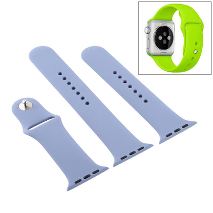 For Apple Watch Ultra 49mm & Watch Ultra 2 49mm / Series 9&8&7 45mm / SE 3&SE 2&6&SE&5&4 44mm / 3&2&1 42mm 3 in 1 Rubber Watch Band with Pin Buckle(Lavender Grey) by bashfashion