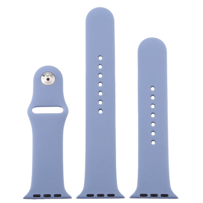 For Apple Watch Ultra 49mm & Watch Ultra 2 49mm / Series 9&8&7 45mm / SE 3&SE 2&6&SE&5&4 44mm / 3&2&1 42mm 3 in 1 Rubber Watch Band with Pin Buckle(Lavender Grey) by bashfashion