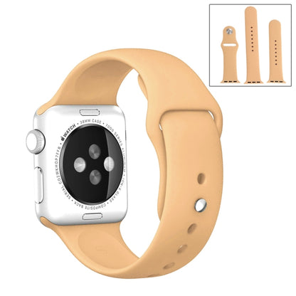 For Apple Watch Ultra 49mm & Watch Ultra 2 49mm / Series 9&8&7 45mm / SE 3&SE 2&6&SE&5&4 44mm / 3&2&1 42mm 3 in 1 Rubber Watch Band with Pin Buckle(Khaki) by bashfashion