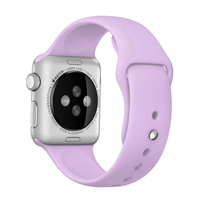 For Apple Watch Ultra 49mm & Watch Ultra 2 49mm / Series 9&8&7 45mm / SE 3&SE 2&6&SE&5&4 44mm / 3&2&1 42mm 3 in 1 Rubber Watch Band with Pin Buckle(Purple) by bashfashion