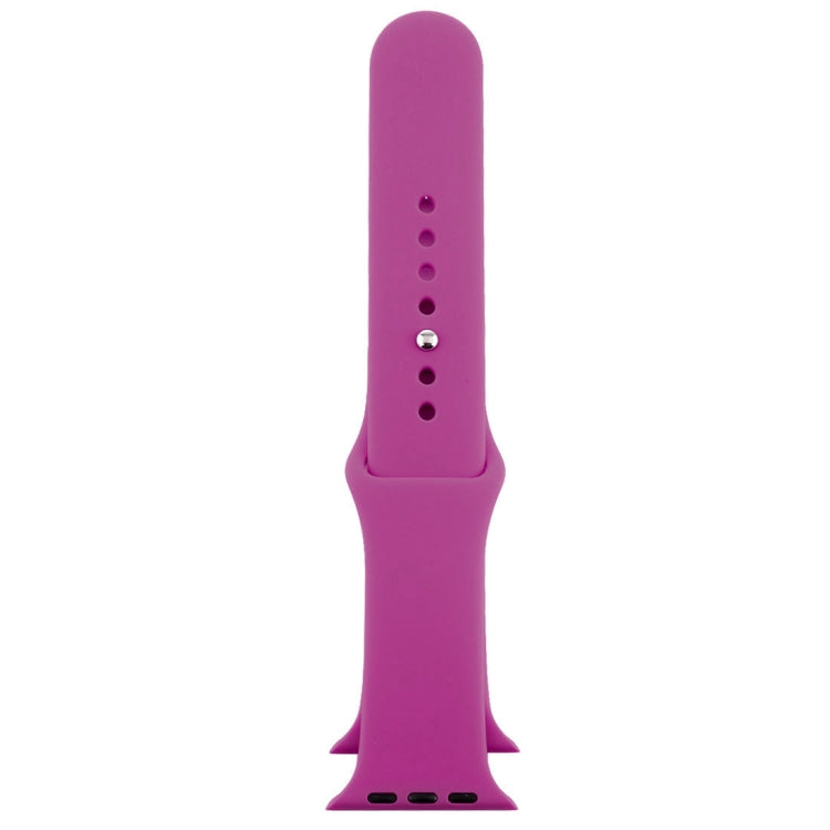 For Apple Watch Ultra 49mm & Watch Ultra 2 49mm / Series 9&8&7 45mm / SE 3&SE 2&6&SE&5&4 44mm / 3&2&1 42mm 3 in 1 Rubber Watch Band with Pin Buckle (Dragon Fruit) by bashfashion