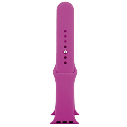 For Apple Watch Ultra 49mm & Watch Ultra 2 49mm / Series 9&8&7 45mm / SE 3&SE 2&6&SE&5&4 44mm / 3&2&1 42mm 3 in 1 Rubber Watch Band with Pin Buckle (Dragon Fruit) by bashfashion