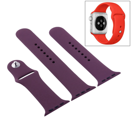 For Apple Watch Ultra 49mm & Watch Ultra 2 49mm / Series 9&8&7 45mm / SE 3&SE 2&6&SE&5&4 44mm / 3&2&1 42mm 3 in 1 Rubber Watch Band with Pin Buckle(Cherries) by bashfashion