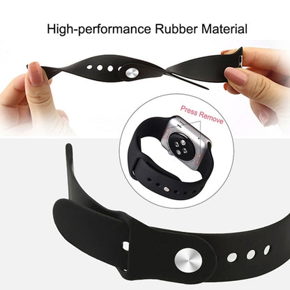 For Apple Watch Ultra 49mm & Watch Ultra 2 49mm / Series 9&8&7 45mm / SE 3&SE 2&6&SE&5&4 44mm / 3&2&1 42mm 3 in 1 Rubber Watch Band with Pin Buckle (Starlight) by bashfashion