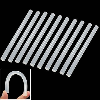 10x Practical Transparent White Hot Melt Glue Stick, Size: 270 x 11mm (10pcs in one packaging, the price is for 10pcs) by bashfashion