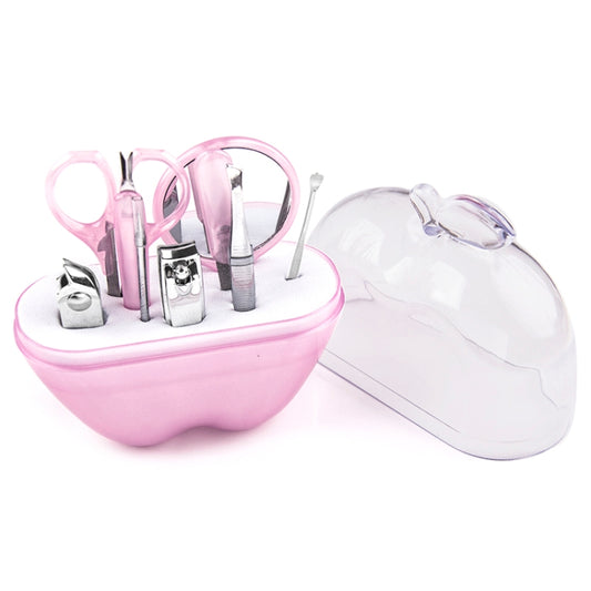 10-in-1 Delicate Apple Design Grooming Nail Manicure Pedicure Personal Cosmetic Makeup Set Kit by bashfashion