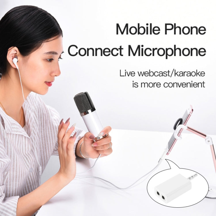 3.5mm Headphone Splitter Adapter, Compatible with Phones, Tablets, Headphones, MP3 Player, Car/Home Stereo & More(White) by bashfashion