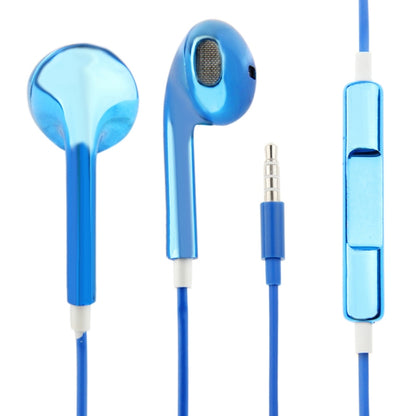 3.5mm Stereo Electroplating Wire Control Earphone for Android Phones / PC / MP3 Player / Laptops(Blue) by bashfashion