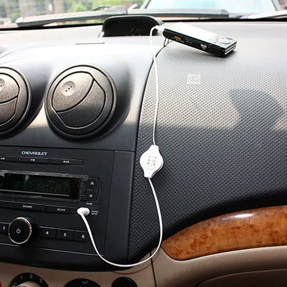 3.5mm Retractable Aux Audio Cable, Compatible with Phones, Tablets, Headphones, MP3 Player, Car/Home Stereo & More, Length: 11cm to 80cm(White) by bashfashion