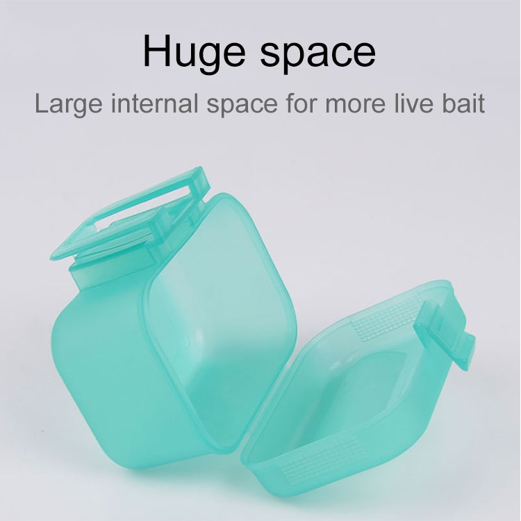 Plastic Live Earthworm Fishing Tackle Box Bug Shrimp Bait Box(Green) by bashfashion