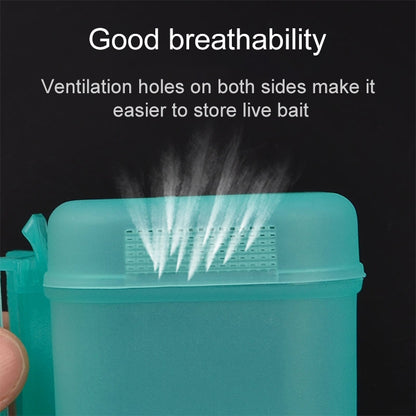 Plastic Live Earthworm Fishing Tackle Box Bug Shrimp Bait Box(Green) by bashfashion