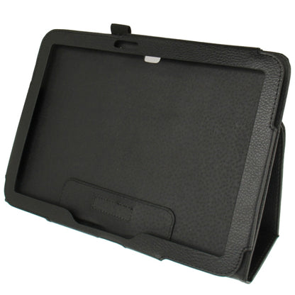 Litchi Texture Leather Case with Holder for Galaxy Tab 3 (10.1) / GT-P5200(Black) by bashfashion