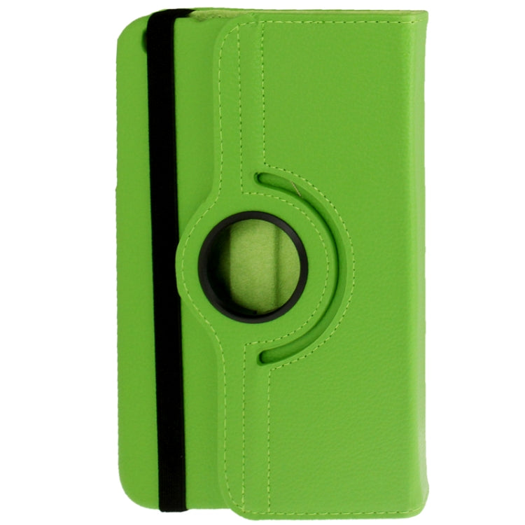 360 Degree Rotation Litchi Texture Leather Case with Holder for Galaxy Tab 3 (8.0) / T3110 / T3100 / T315(Green) by bashfashion