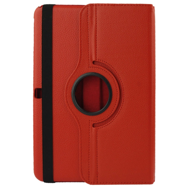 360 Degree Rotatable Litchi Texture Leather Case with 2-angle Viewing Holder for Samsung Galaxy Tab 4 10.1 / SM-T530 / T531 / T535(Red) by bashfashion