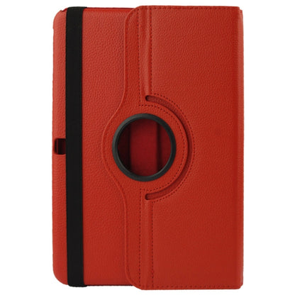 360 Degree Rotatable Litchi Texture Leather Case with 2-angle Viewing Holder for Samsung Galaxy Tab 4 10.1 / SM-T530 / T531 / T535(Red) by bashfashion