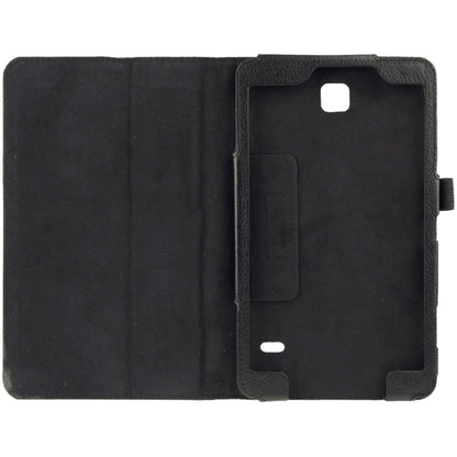 Litchi Texture Flip Leather Case with Holder for Galaxy Tab 4 7.0 / T230 / T231 / T235(Black) by bashfashion