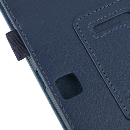Litchi Texture Flip Leather Case with Holder for Galaxy Tab 4 10.1 / T530(Dark Blue) by bashfashion