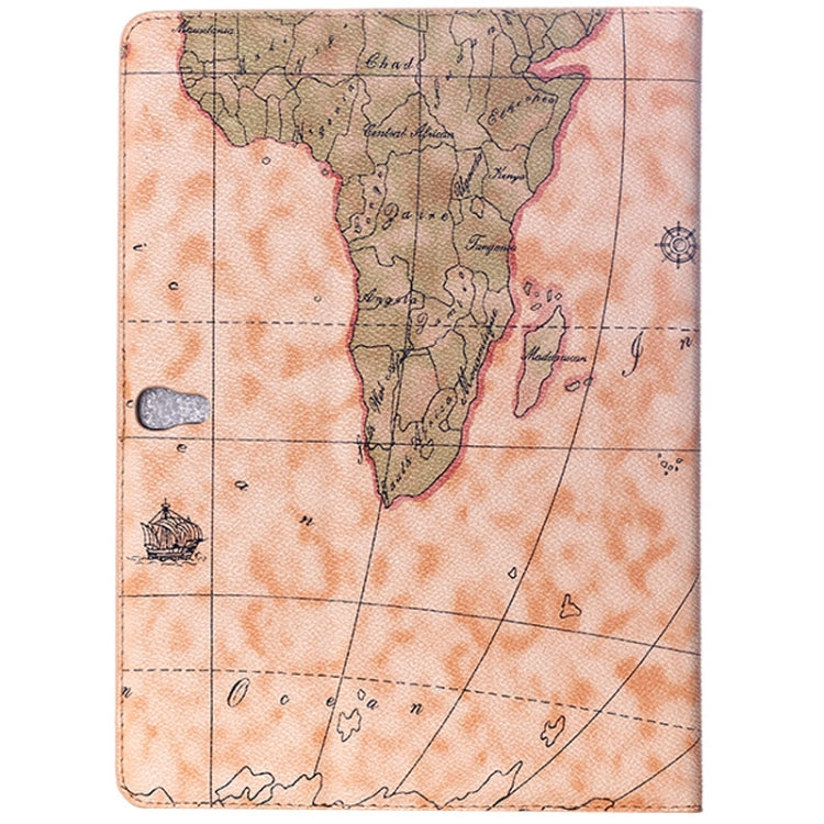 World Map Pattern Flip Leather Case with Holder for Galaxy Tab S 10.5 / T800, Random Delivery (Light Yellow) by bashfashion