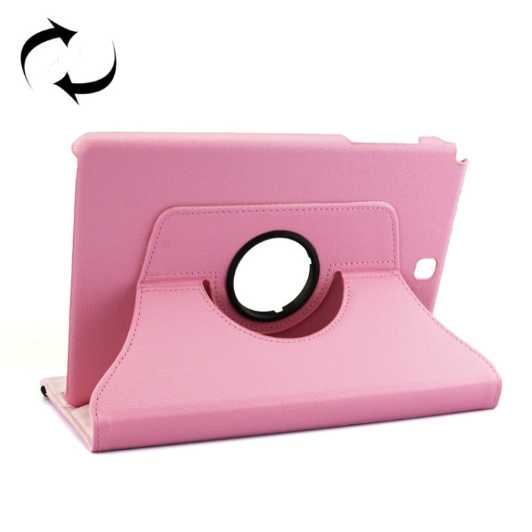 Litchi Texture 360 Degree Rotating Leather Protective Case with Holder for Galaxy Tab A 9.7 / P550 / T550(Pink) by bashfashion
