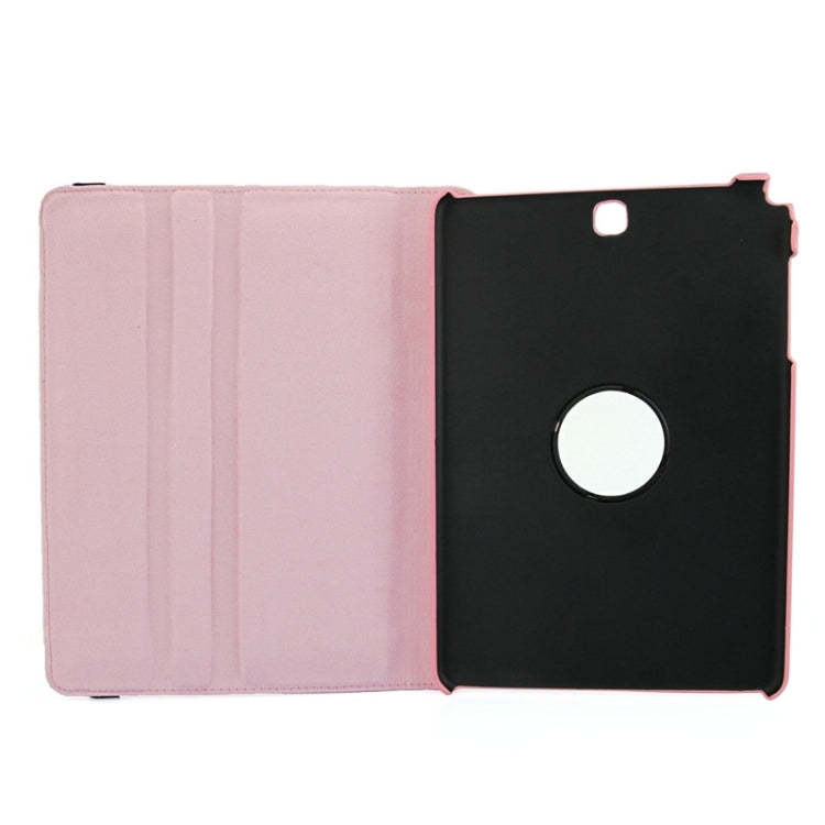 Litchi Texture 360 Degree Rotating Leather Protective Case with Holder for Galaxy Tab A 9.7 / P550 / T550(Pink) by bashfashion