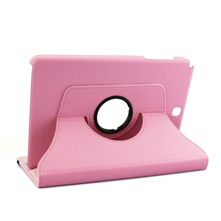 Litchi Texture 360 Degree Rotating Leather Protective Case with Holder for Galaxy Tab A 9.7 / P550 / T550(Pink) by bashfashion