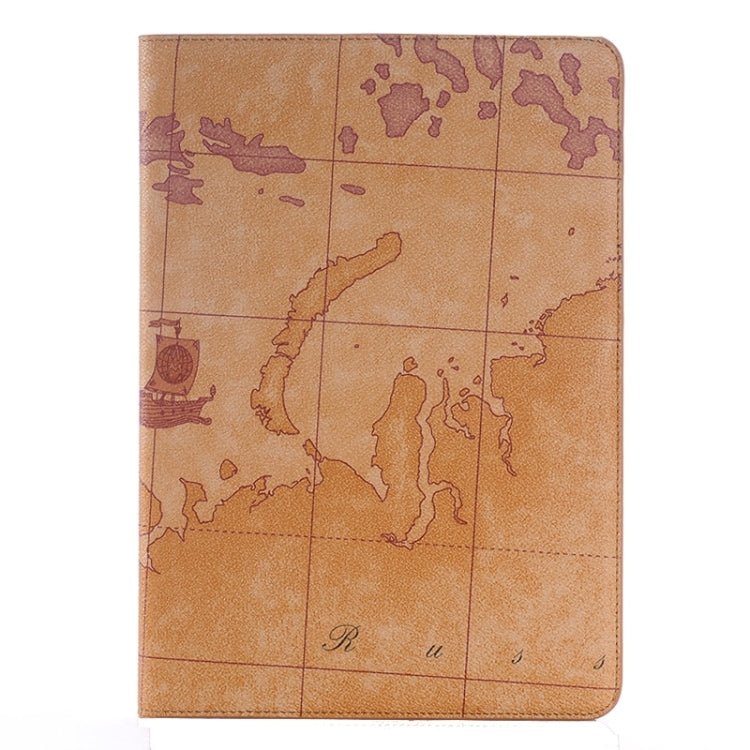 Map Pattern Leather Case with Holder & Card slots & Wallet for Galaxy Tab A 9.7 4G LTE / T555, Random Pattern Delivery by bashfashion