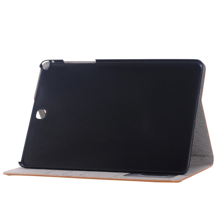 Cross Texture Leather Case with Holder & Card slots & Wallet for Galaxy Tab A 9.7 4G LTE / T555(Coffee) by bashfashion