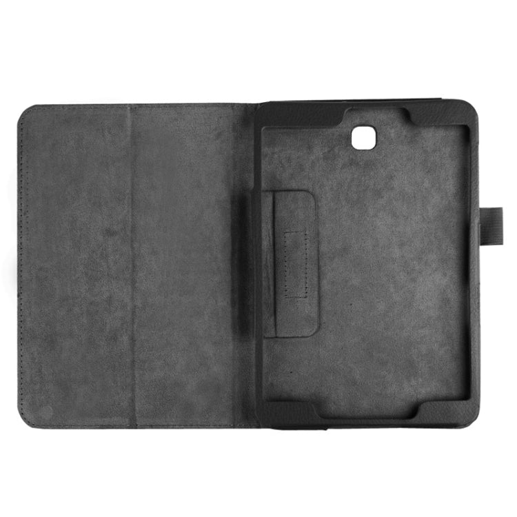 Litchi Texture Horizontal Flip Solid Color Smart Leather Case with Two-folding Holder & Sleep / Wake-up Function for Galaxy Tab S2 8.0 / T715(Black) by bashfashion