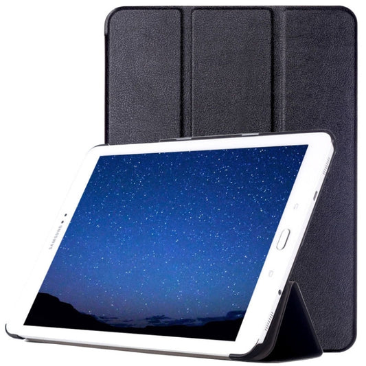 Custer Texture Horizontal Flip Leather Case with 3-folding Holder for Galaxy Tab S2 9.7 / T815(Black) by bashfashion