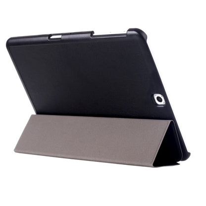 Custer Texture Horizontal Flip Leather Case with 3-folding Holder for Galaxy Tab S2 9.7 / T815(Black) by bashfashion