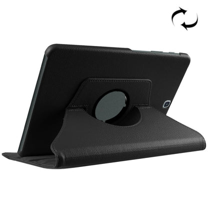 Litchi Texture Horizontal Flip Solid Color Leather Case with 360 Degrees Rotation Holder for Galaxy Tab S2 9.7 / T815(Black) by bashfashion