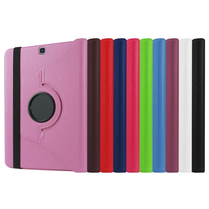 Litchi Texture Horizontal Flip Solid Color Leather Case with 360 Degrees Rotation Holder for Galaxy Tab S2 9.7 / T815(Black) by bashfashion