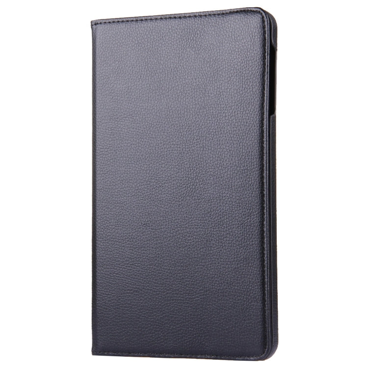 For Galaxy Tab A 10.1 / T580 Litchi Texture Horizontal Flip 360 Degrees Rotation Leather Case with Holder(Black) by bashfashion