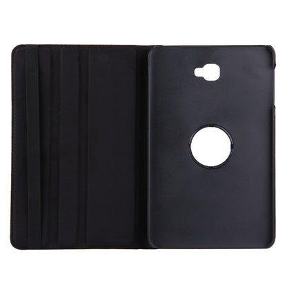 For Galaxy Tab A 10.1 / T580 Litchi Texture Horizontal Flip 360 Degrees Rotation Leather Case with Holder(Black) by bashfashion