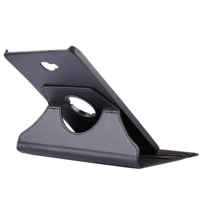 For Galaxy Tab A 10.1 / T580 Litchi Texture Horizontal Flip 360 Degrees Rotation Leather Case with Holder(Black) by bashfashion