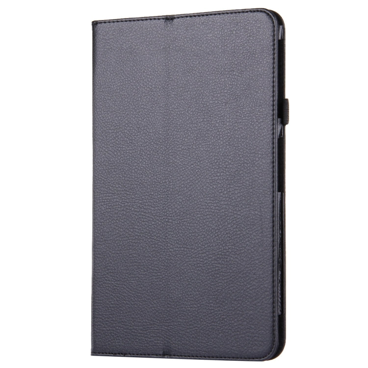 For Galaxy Tab A 10.1 / T580 Litchi Texture Magnetic Horizontal Flip Leather Case with Holder & Sleep / Wake-up Function(Black) by bashfashion