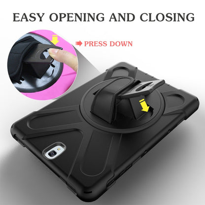 For Galaxy Tab S3 9.7 inch T820 360 Degree Rotation PC + Silicone Protective Case with Holder & Hand-strap (Black) by bashfashion