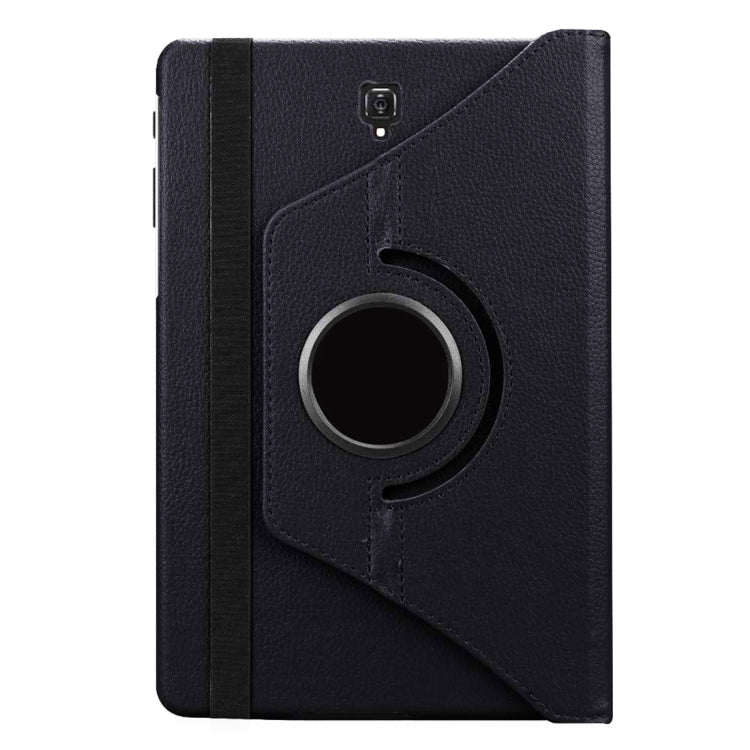 Litchi Texture Horizontal Flip 360 Degrees Rotation Leather Case for Galaxy Tab S4 10.5 T830 / T835, with Holder (Black) by bashfashion