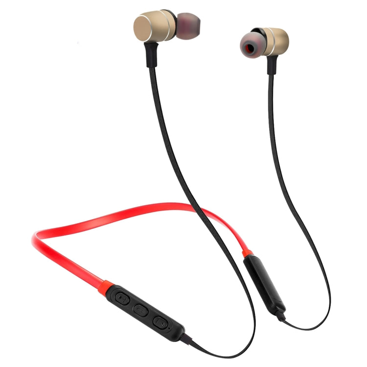 BTH-S8 Sports Style Magnetic Wireless Bluetooth In-Ear Headphones, For iPhone, Galaxy, Huawei, Xiaomi, LG, HTC and Other Smart Phones, Working Distance: 10m(Gold) by bashfashion