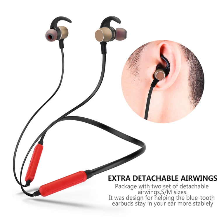 BTH-S8 Sports Style Magnetic Wireless Bluetooth In-Ear Headphones, For iPhone, Galaxy, Huawei, Xiaomi, LG, HTC and Other Smart Phones, Working Distance: 10m(Gold) by bashfashion