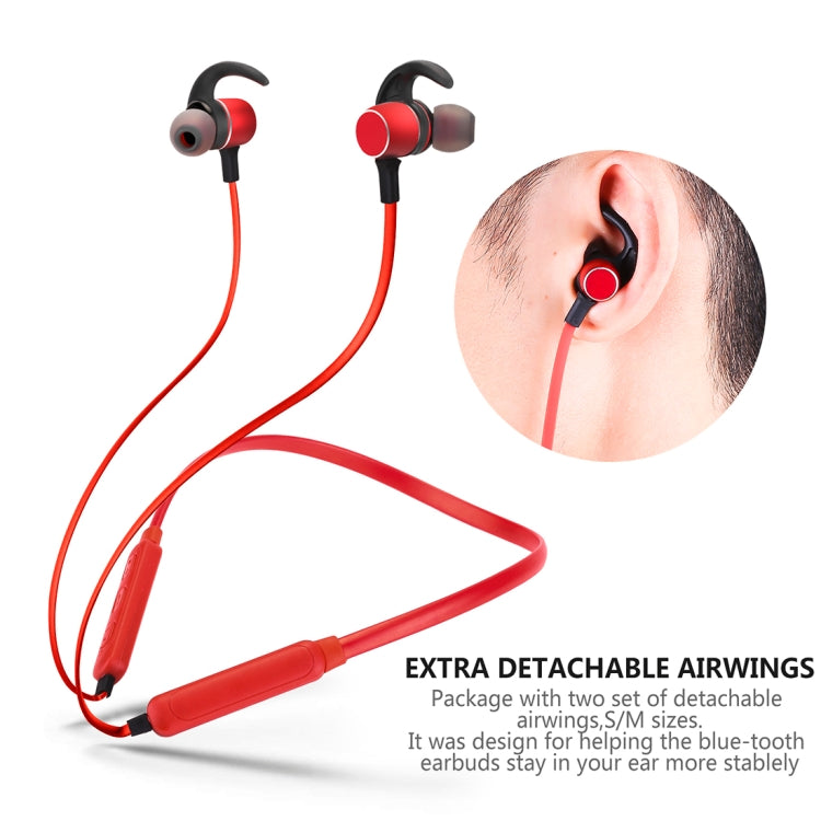 BTH-S8 Sports Style Magnetic Wireless Bluetooth In-Ear Headphones, For iPhone, Galaxy, Huawei, Xiaomi, LG, HTC and Other Smart Phones, Working Distance: 10m(Red) by bashfashion