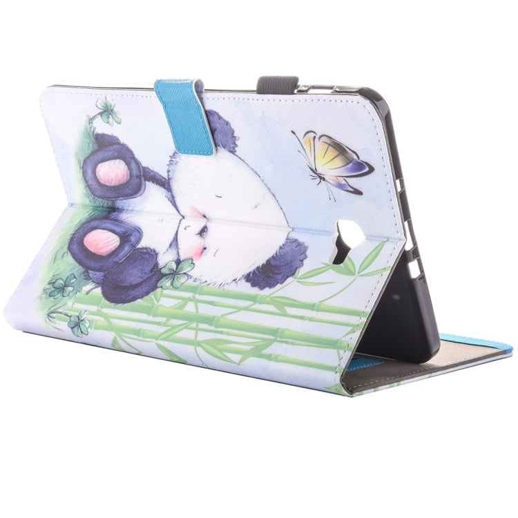 For Galaxy Tab A 10.1 (2016) / T580 Lovely Cartoon Panda Pattern Horizontal Flip Leather Case with Holder & Card Slots & Pen Slot by bashfashion