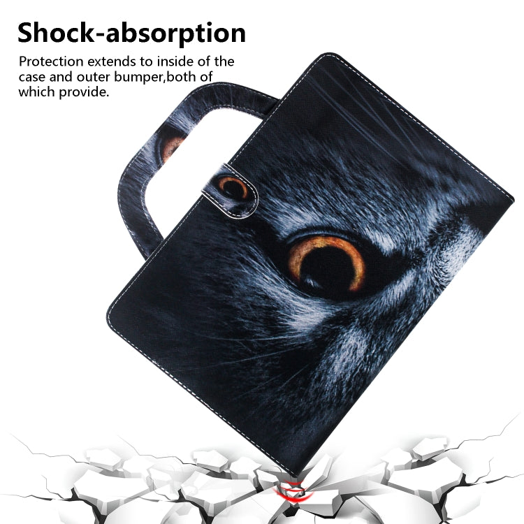Half-Faced Cat Pattern Horizontal Flip Leather Case for Galaxy Tab A 8 (2019) / P200 / P205, with Holder & Card Slot & Wallet by bashfashion