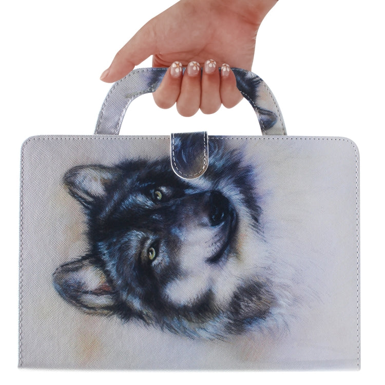 Wolf Pattern Horizontal Flip Leather Case for Galaxy Tab A 10.1 (2019) T510 / T515, with Holder & Card Slot & Wallet by bashfashion