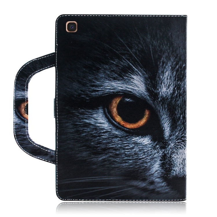 Half-Faced Cat Pattern Horizontal Flip Leather Case for Galaxy Tab A 10.1 (2019) T510 / T515, with Holder & Card Slot & Wallet by bashfashion